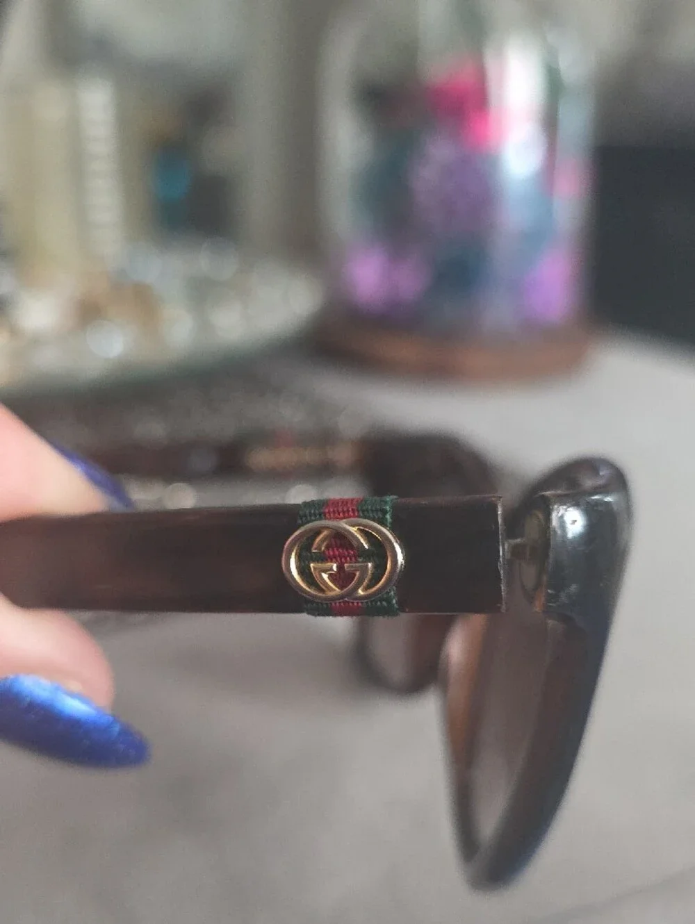 Gucci Brown Tortoiseshell Sunglasses with Dark Brown Lenses